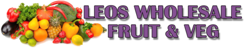 The logo for Leos Wholesale Fruit & Veg